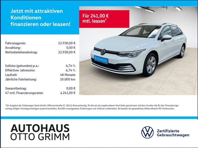Golf VIII Variant 2.0 TDI DSG LED Navi beh. Lenk