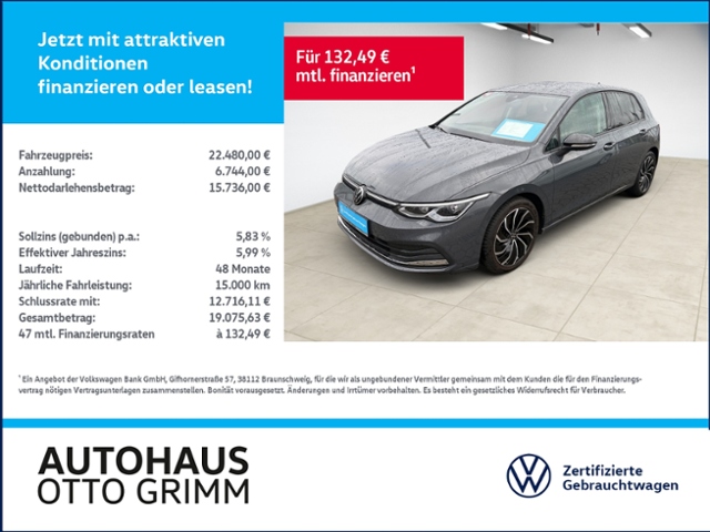 Golf VIII Life Active 1.5 TSI LED AHK Navi