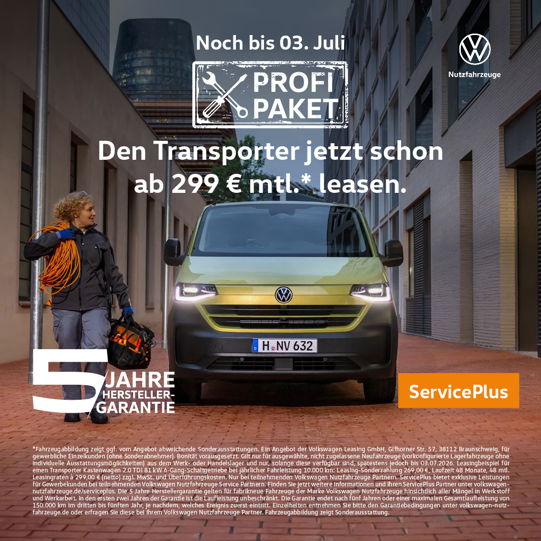 BEITRAG VW Transporter Profi Paket BEITRAG VW Transporter Profi Paket